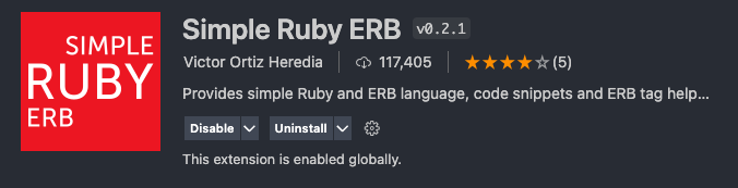 VScode extensions for ruby on rails - Simple Ruby ERB VScode extensions for ruby on rails - Simple Ruby ERB